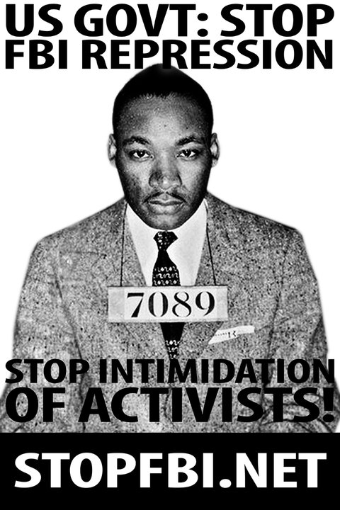 MLK Stop FBI Repression poster